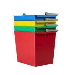 Spand - i flere farver - 6 L - i strk plast - Til  daglige rengring.