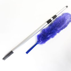 Stvkosten med 3-delt teleskopskaft op til 2,5 meter - bjeligt hoved for overflade du ikke kan n