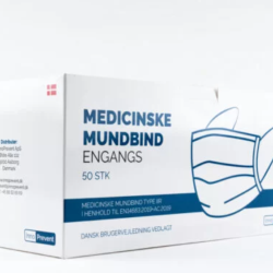 Hvid Medicinske Mundbind Type IIR 50 stk - Inco Prevent - Hjeste beskyttelsesgrad