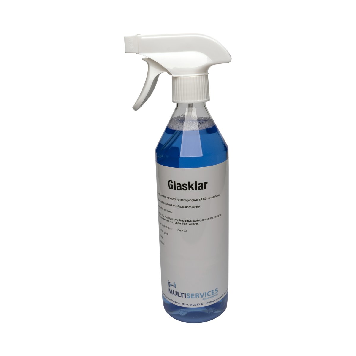 Glasklar spray 500 ml med sprayhoved rengøring og pudsning af spejle