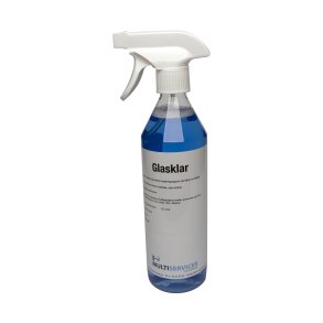 Glasklar spray 500 ml med sprayhoved- rengring og pudsning af spejle, vinduer og blanke overflader 
