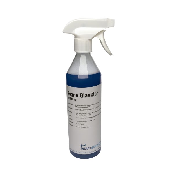 Svane glasklar bl 500 ml Sprayrens  til spejle, glas, vandttte overflader, efterlader ingen rester