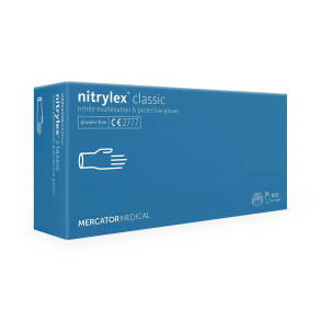 MERCATOR Nitrylex Bl/Sort examinations- og beskyttelseshandsker - engangshandsker - 100 stk.