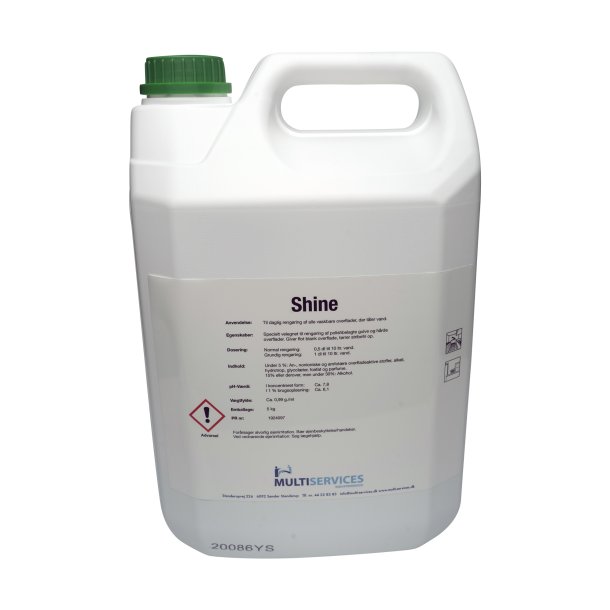 Shine rengringsmiddel 5 kg - Til daglig rengring - med alkohol - gulv og overflade uden striber