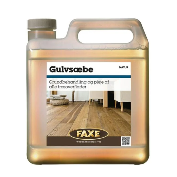 Faxe Gulvsbe 1 L - oliesbe til ludbehandlede gulve og bordplader - gylden gld